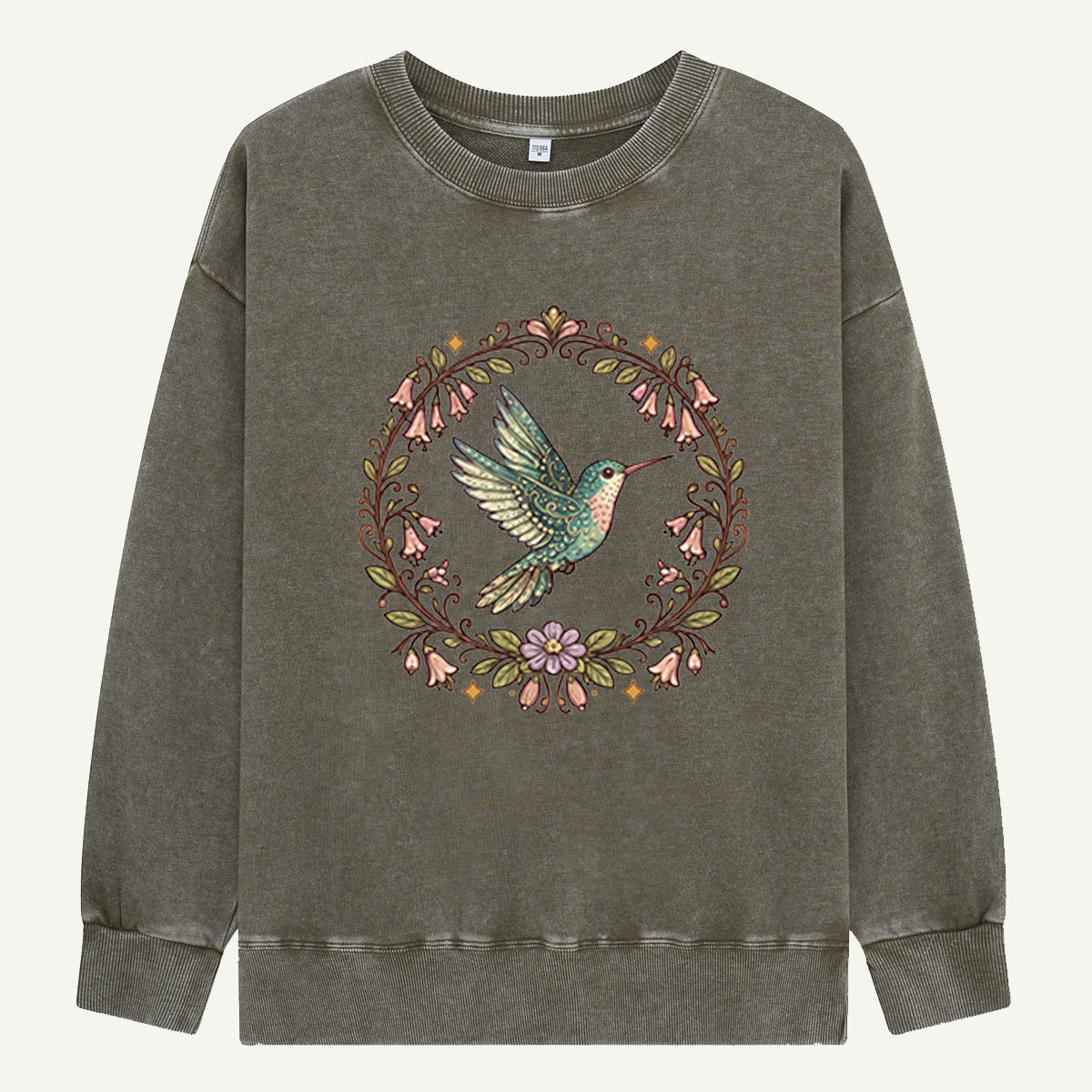 Hummingbird in Bloom Washed Sweatshirts