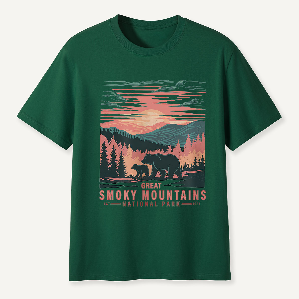 "Great Smoky Mountains National Park Bear Sunset Tee " T-Shirt