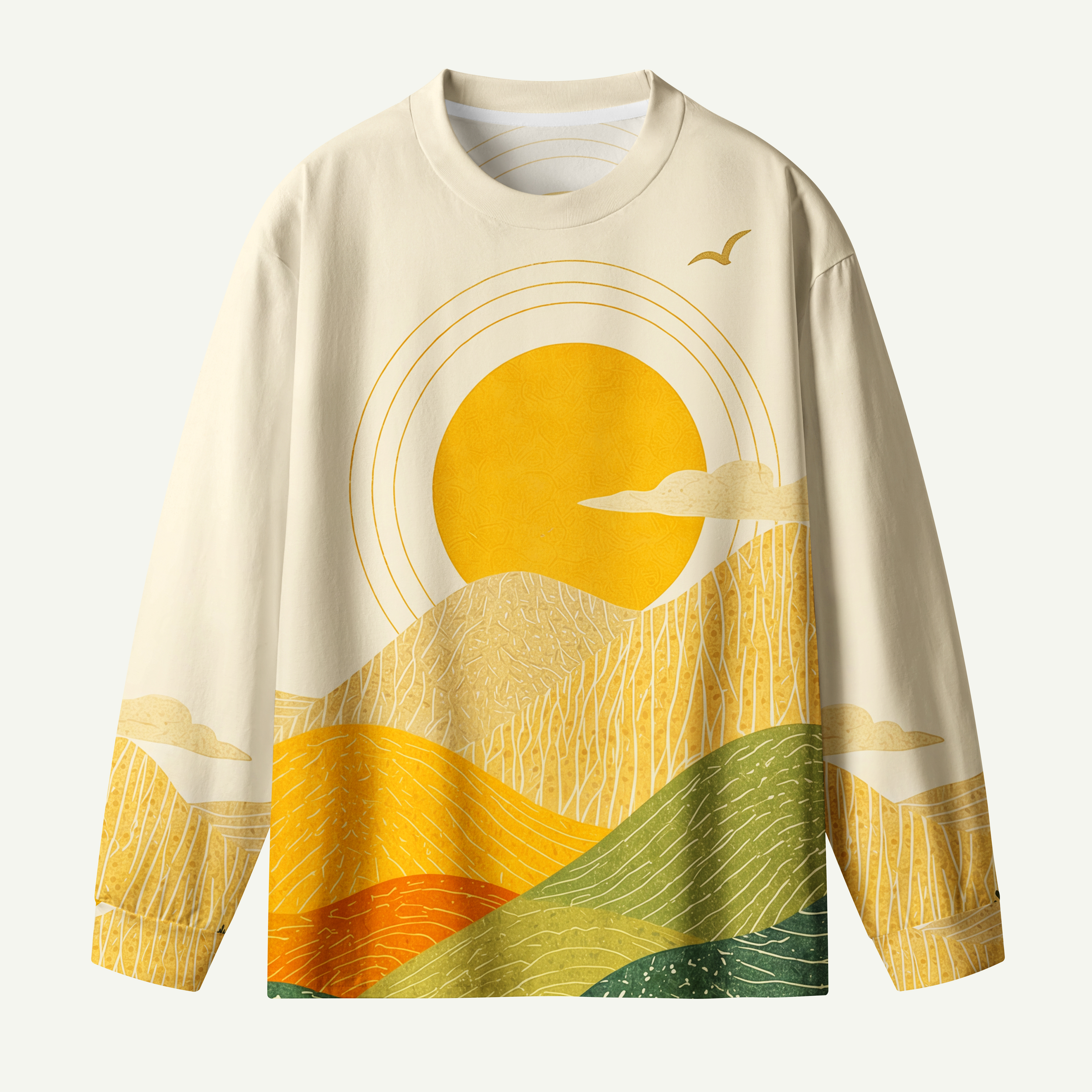 Layered Mountain Premium Cotton Long Sleeves