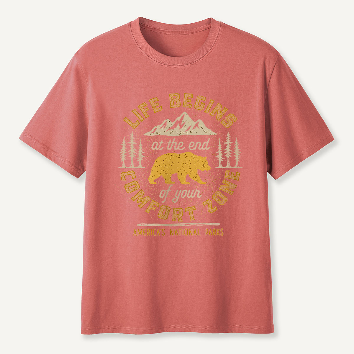 Life Begins at the End of Your Comfort Zone Bear T-Shirt