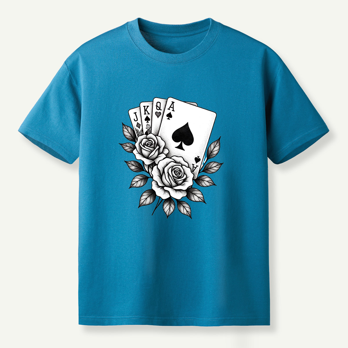Floral Ace Of Spades Rose Bouquet T-Shirt