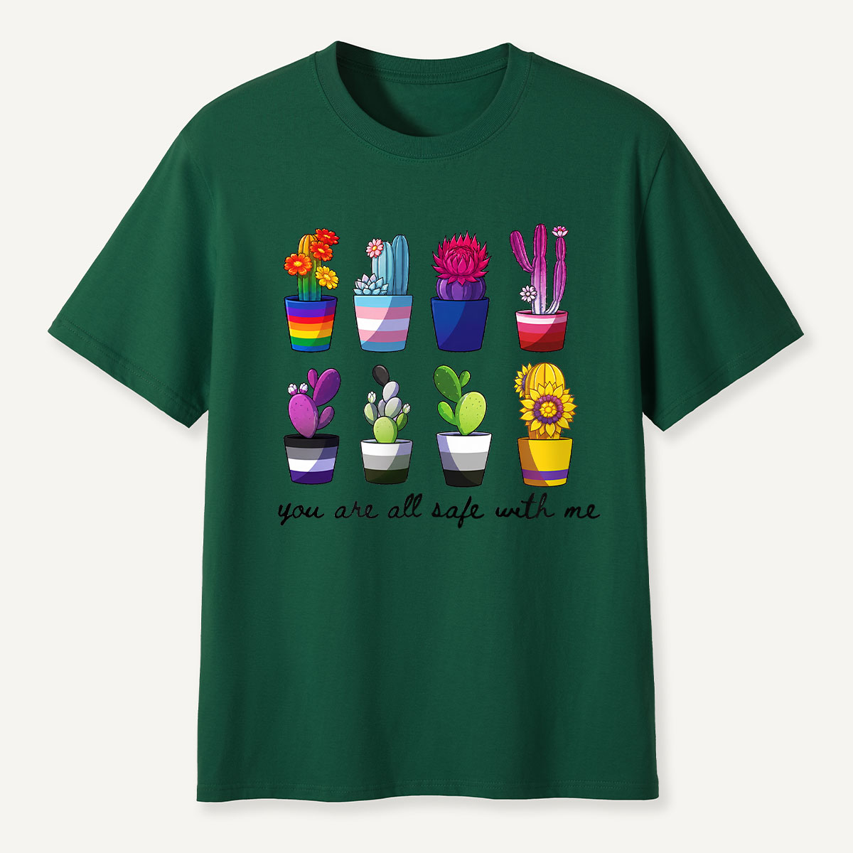 You Are Safe With Me Cactus T-shirt