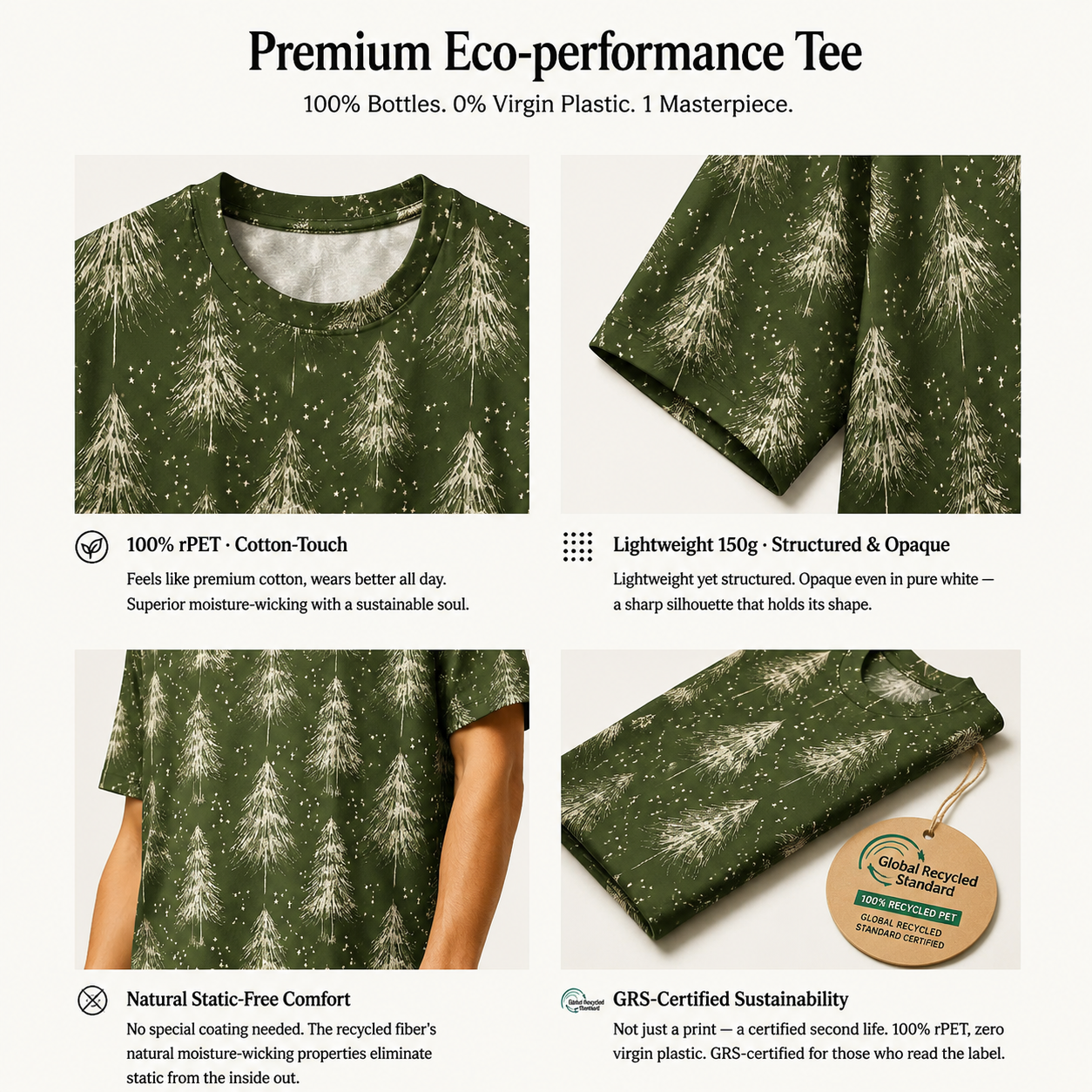 Starlit Evergreen Forest Premium Eco Tee