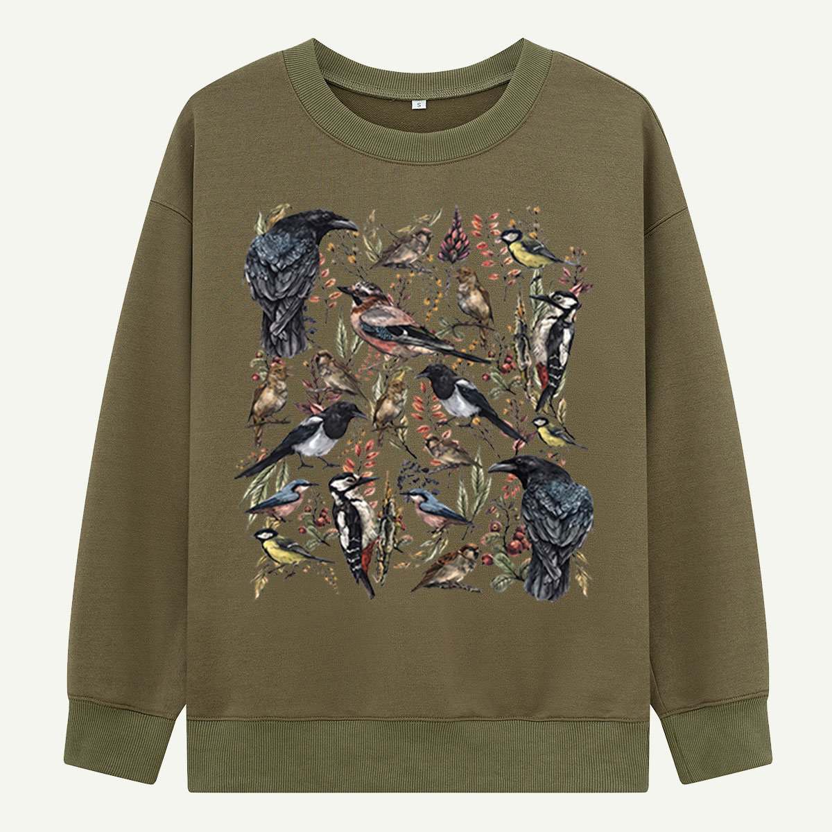Vintage Wild Birds Botanical Sweatshirts