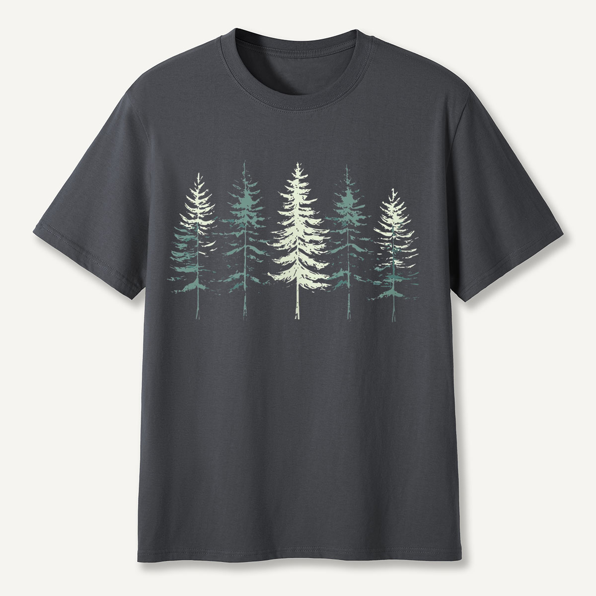 Minimal Pine Forest Silhouette T-Shirt