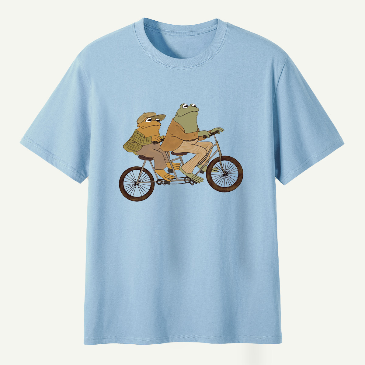 Vintage Frog Tandem Bicycle Whimsical Illustration T-Shirt