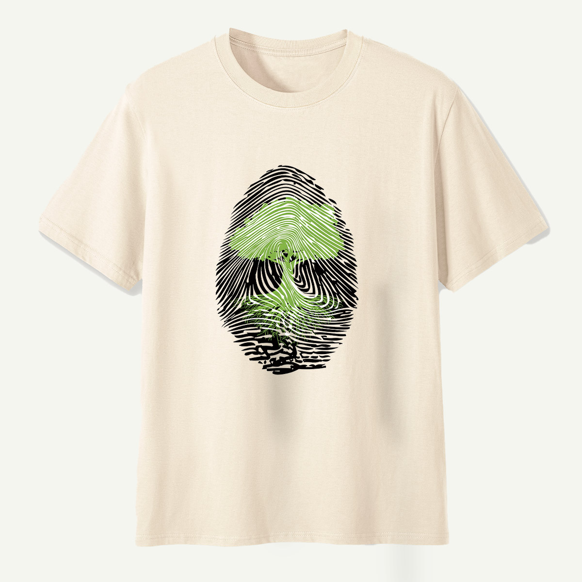 Tree Fingerprint Nature Symbol T-Shirt