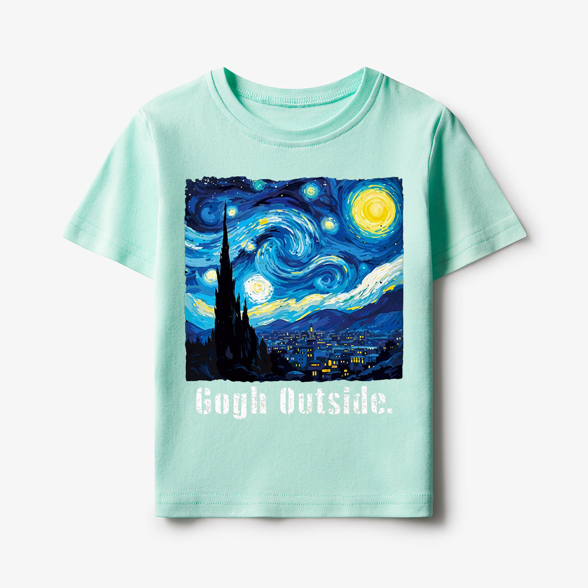 Swirl Night Sky Gogh Outside Kids T-Shirt