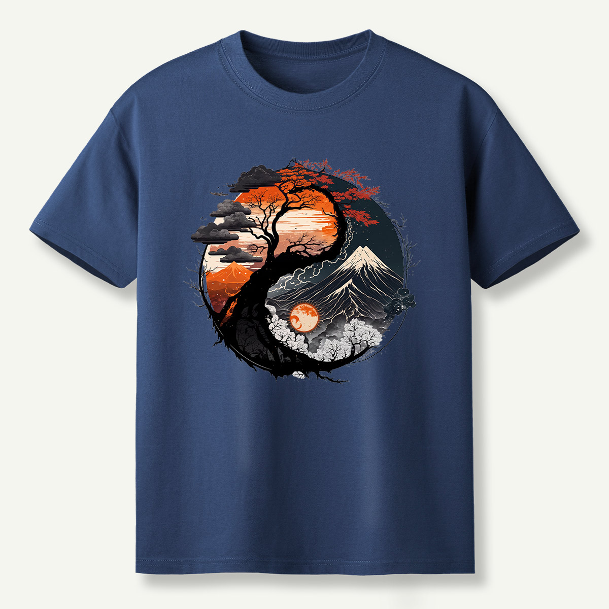 Yin Yang Autumn Forestscape T-Shirt