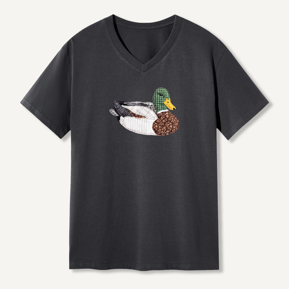 Mallard Duck Vintage Wildlife V-neck T-Shirt