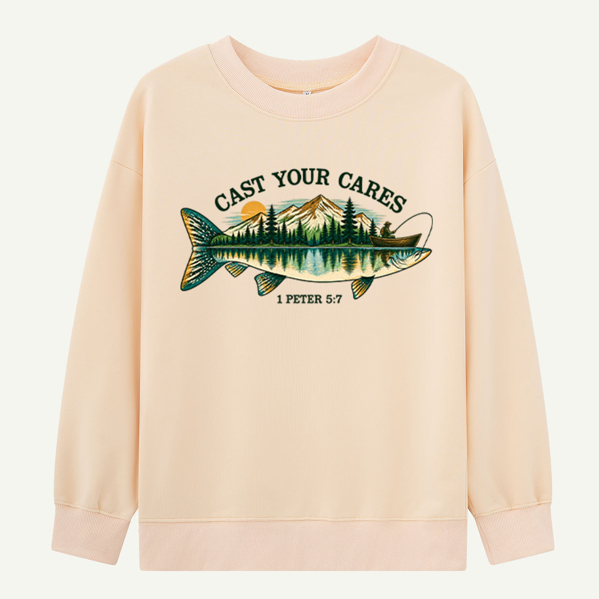 Cast Your Cares Vintage Fish Sweatshirts