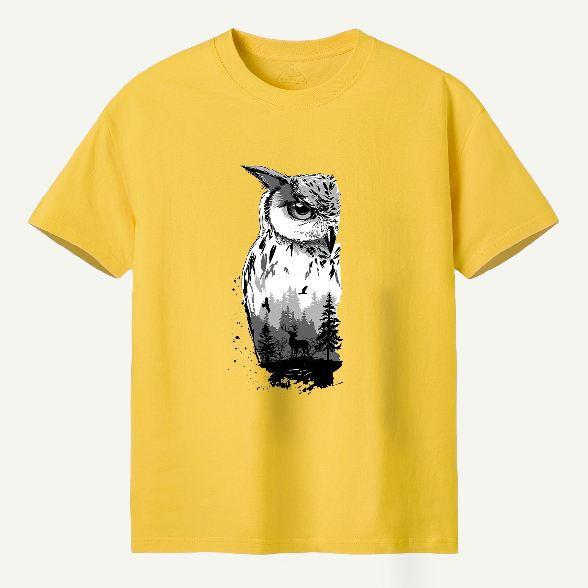 Woodland Owl Ink Portrait T-Shirt