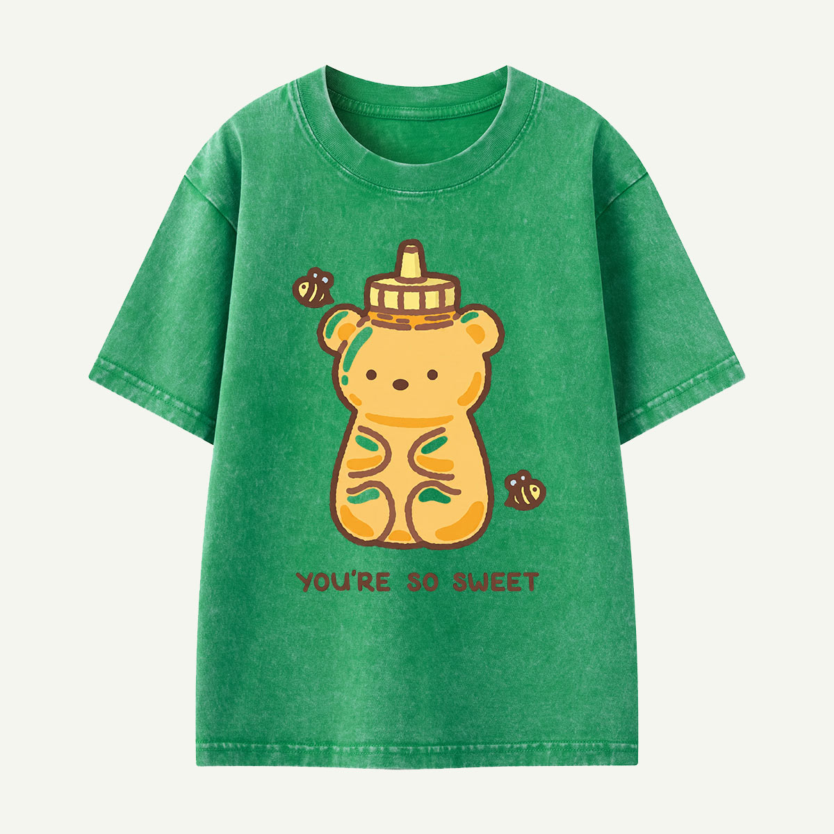 Honey Bear You’re So Sweet Kids Washed T-Shirt