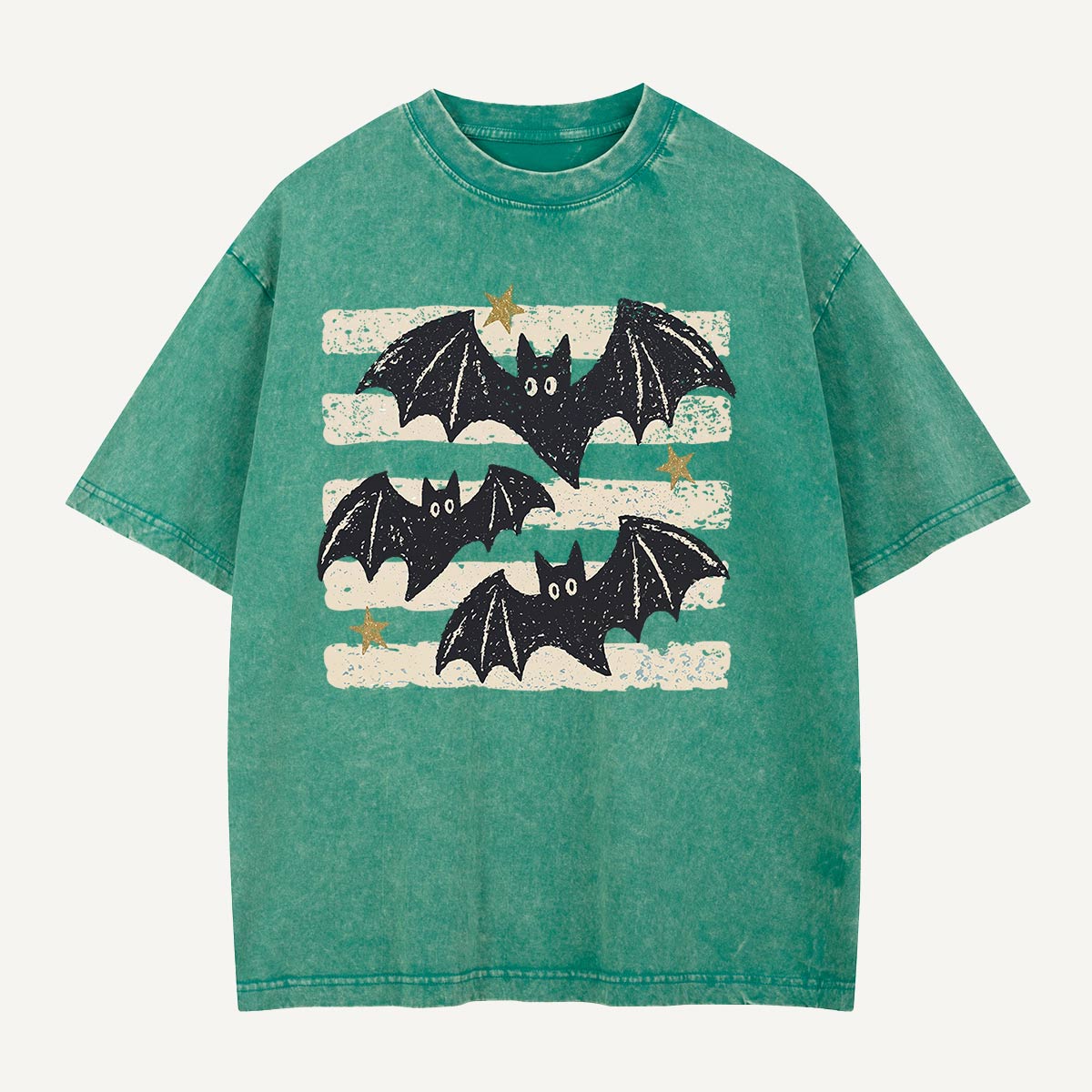 Three Bats After Dark Washed T-Shirt