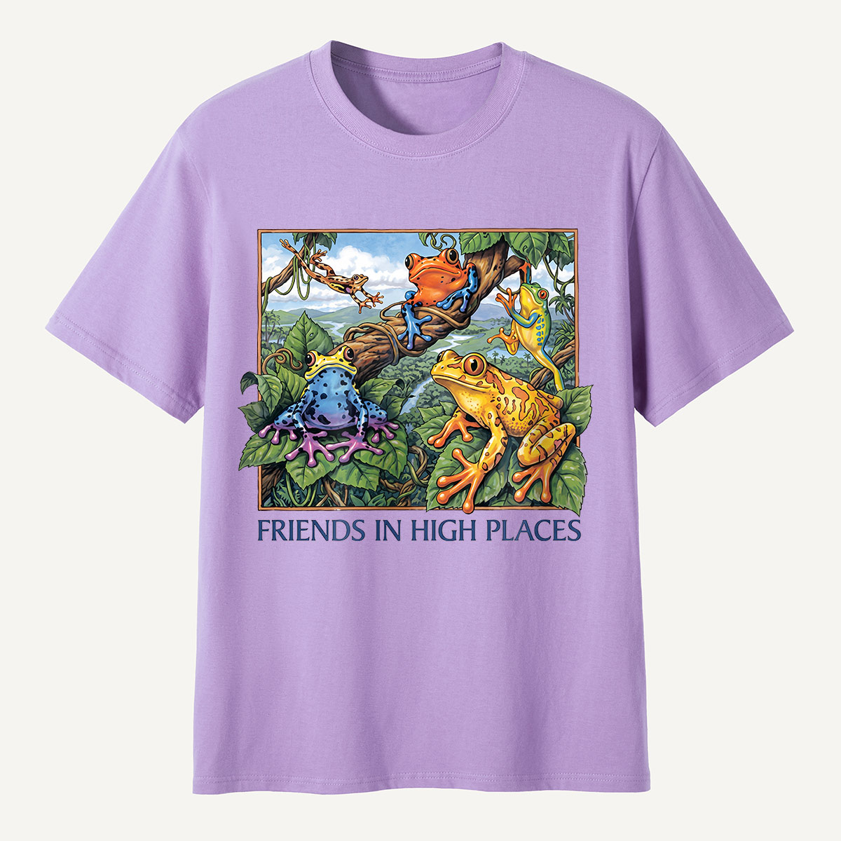 Friends in High Places Colorful Tree Frog T-Shirt