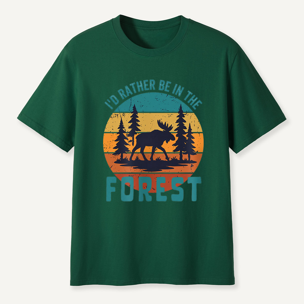I’d Rather Be in the Forest Moose Sunset T-Shirt