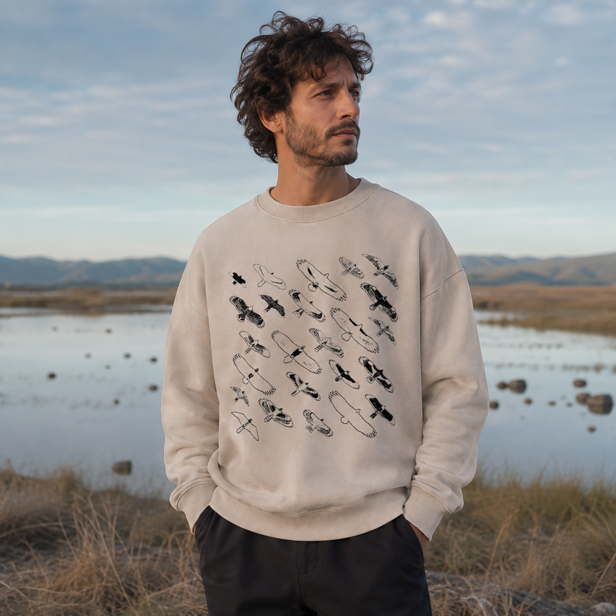 A Sky Full of Wings Washed Sweatshirts