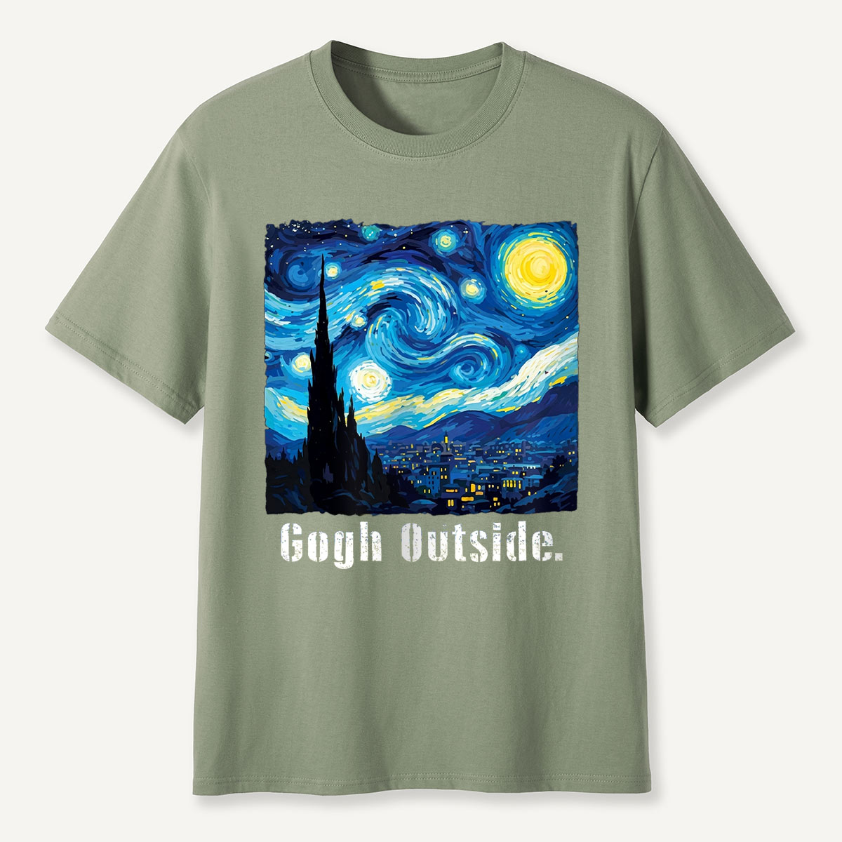 Swirl Night Sky Gogh Outside T-Shirt