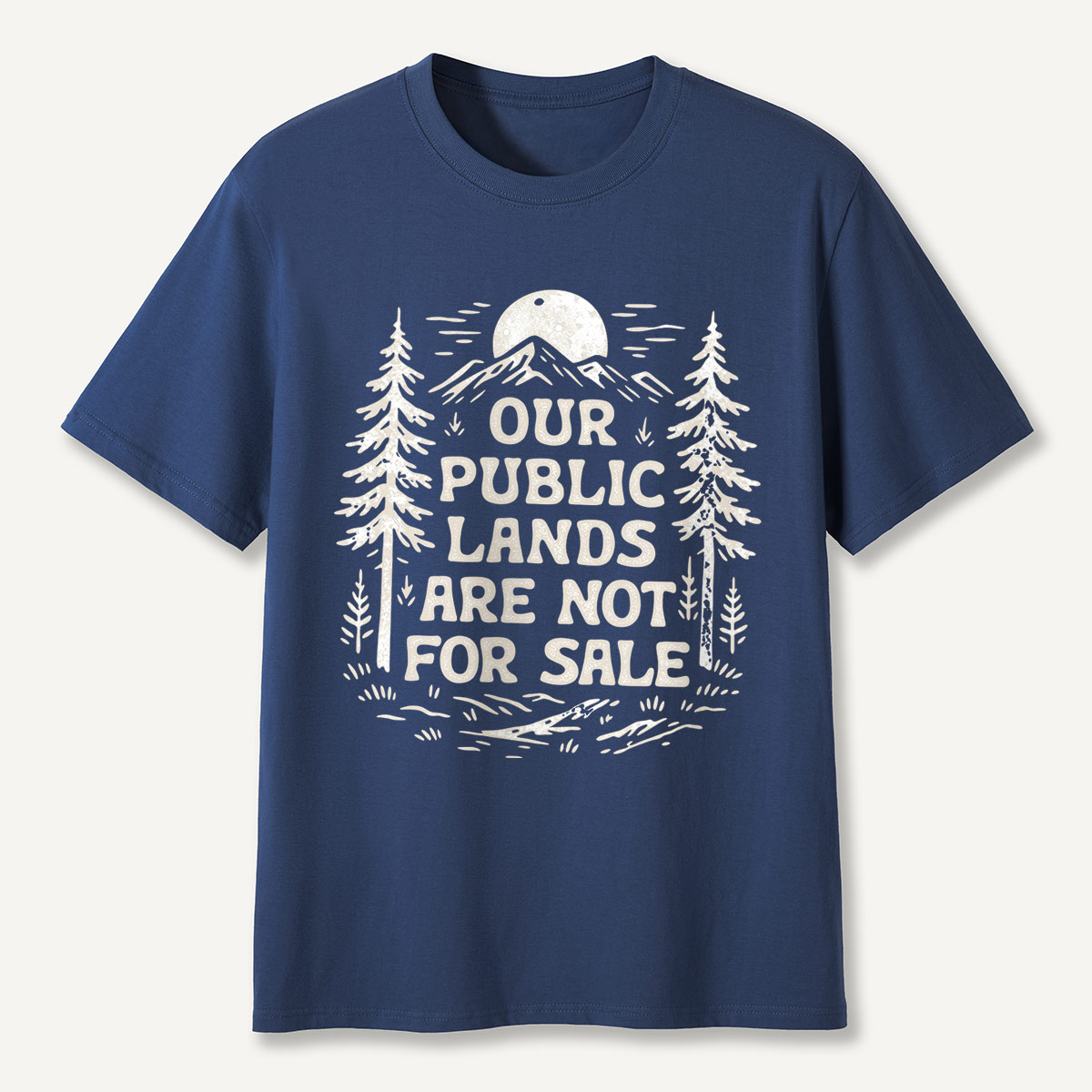 Our Public Lands Are Not for Sale Moonlit Forest T-Shirt