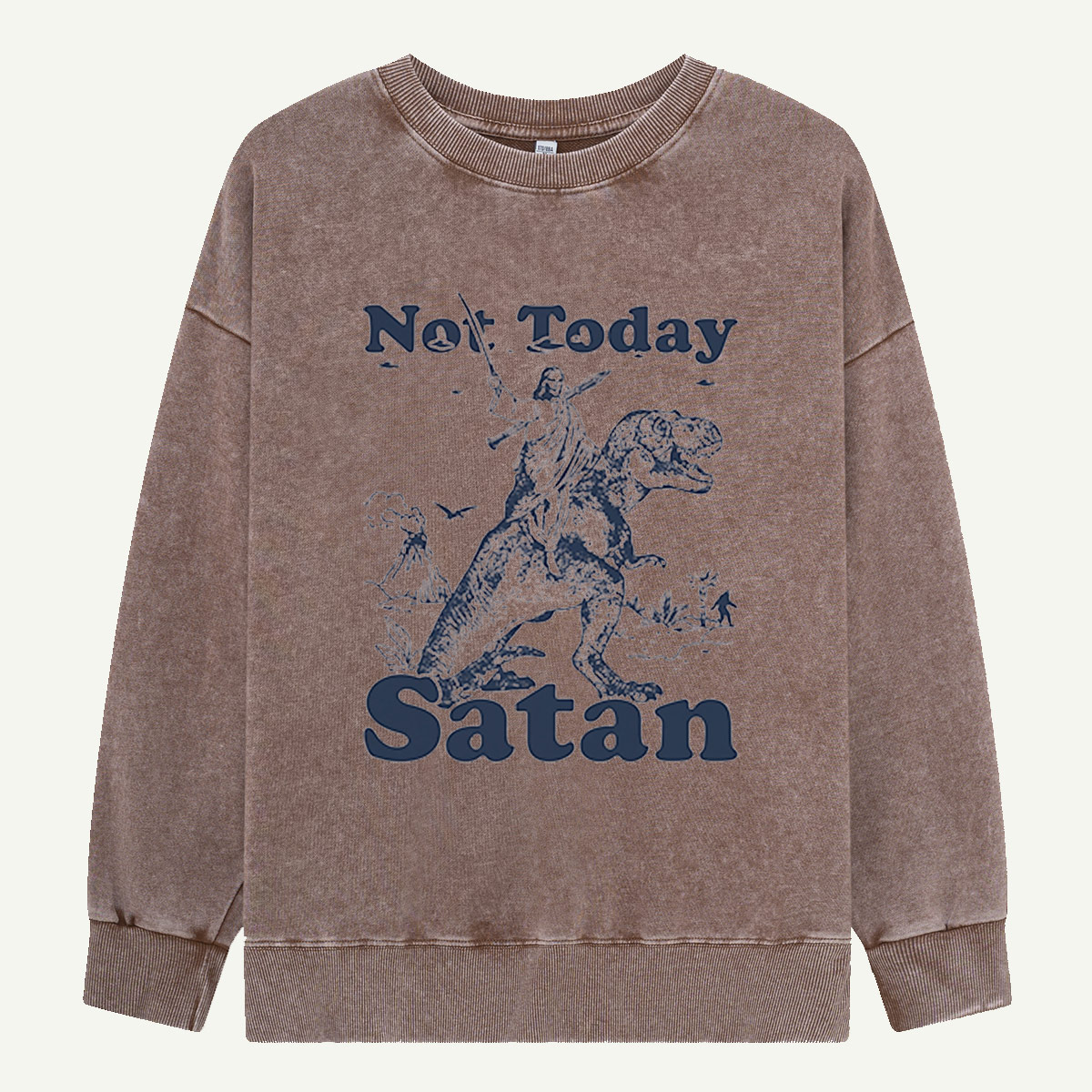 Not Today Satan Witchy Rabbit Washed Sweatshirts