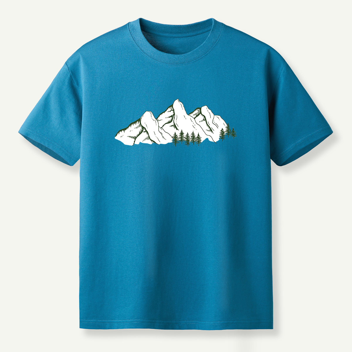 Minimal Mountain Range Line Art T-Shirt