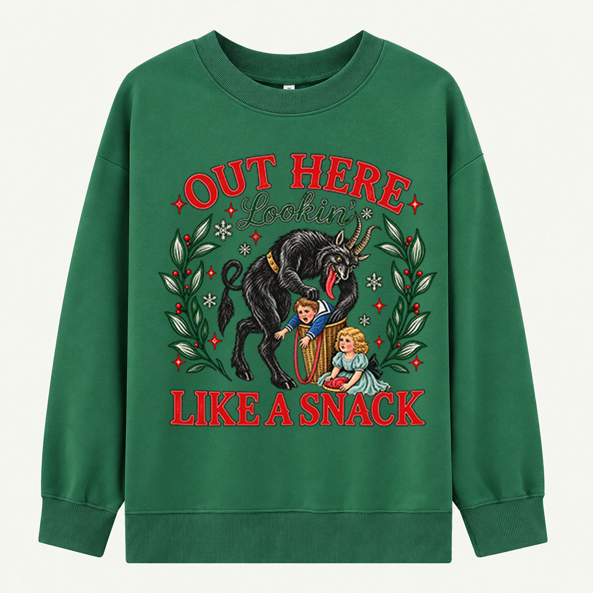Out Here Looking Like A Snack Vintage Krampus And Children Sweatshirts