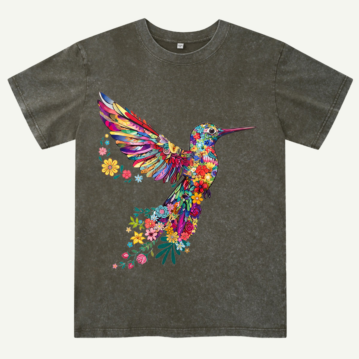 Animal Lover Hummingbird Washed T-Shirt