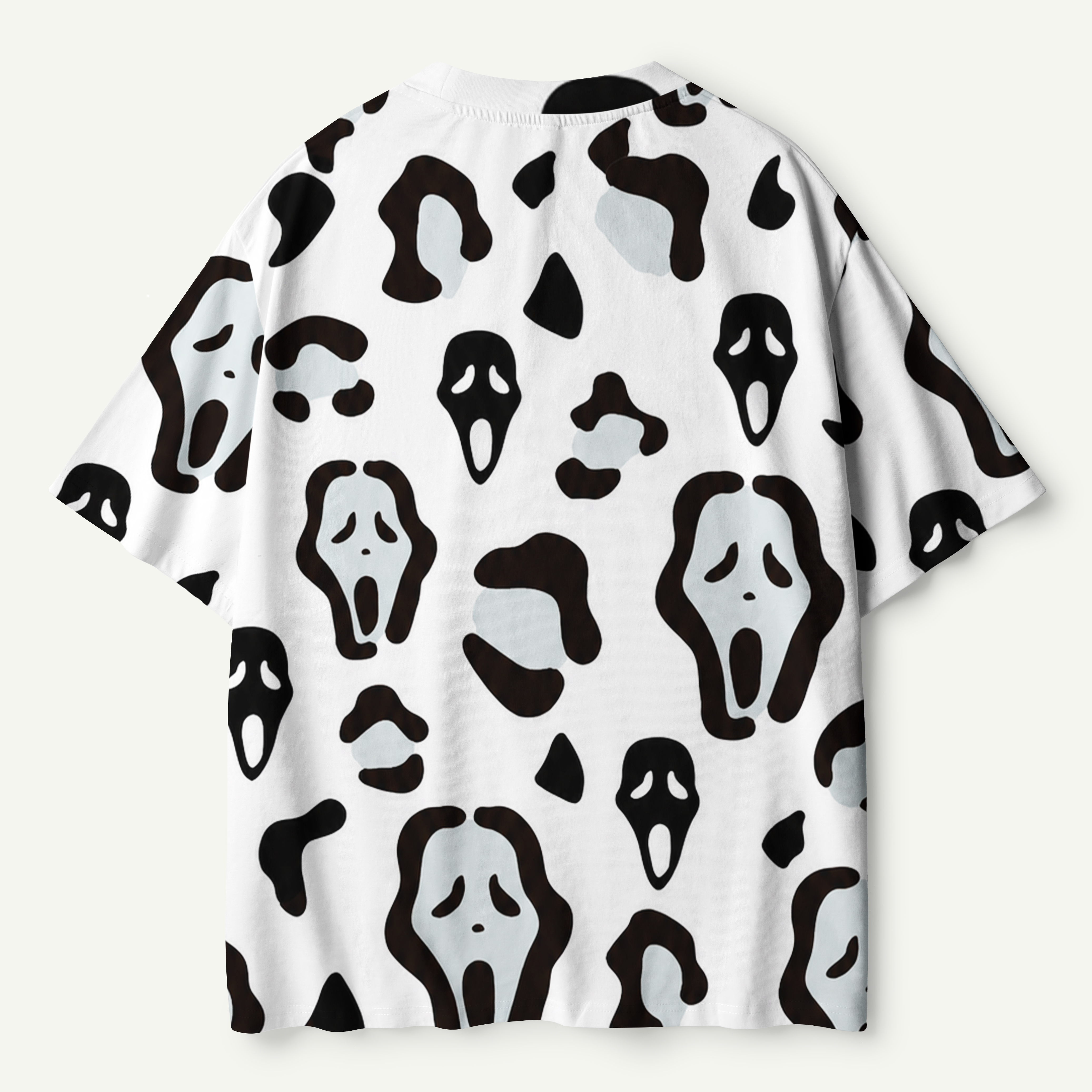 Ghost Face Leopard Pattern Premium Pure Cotton Tee