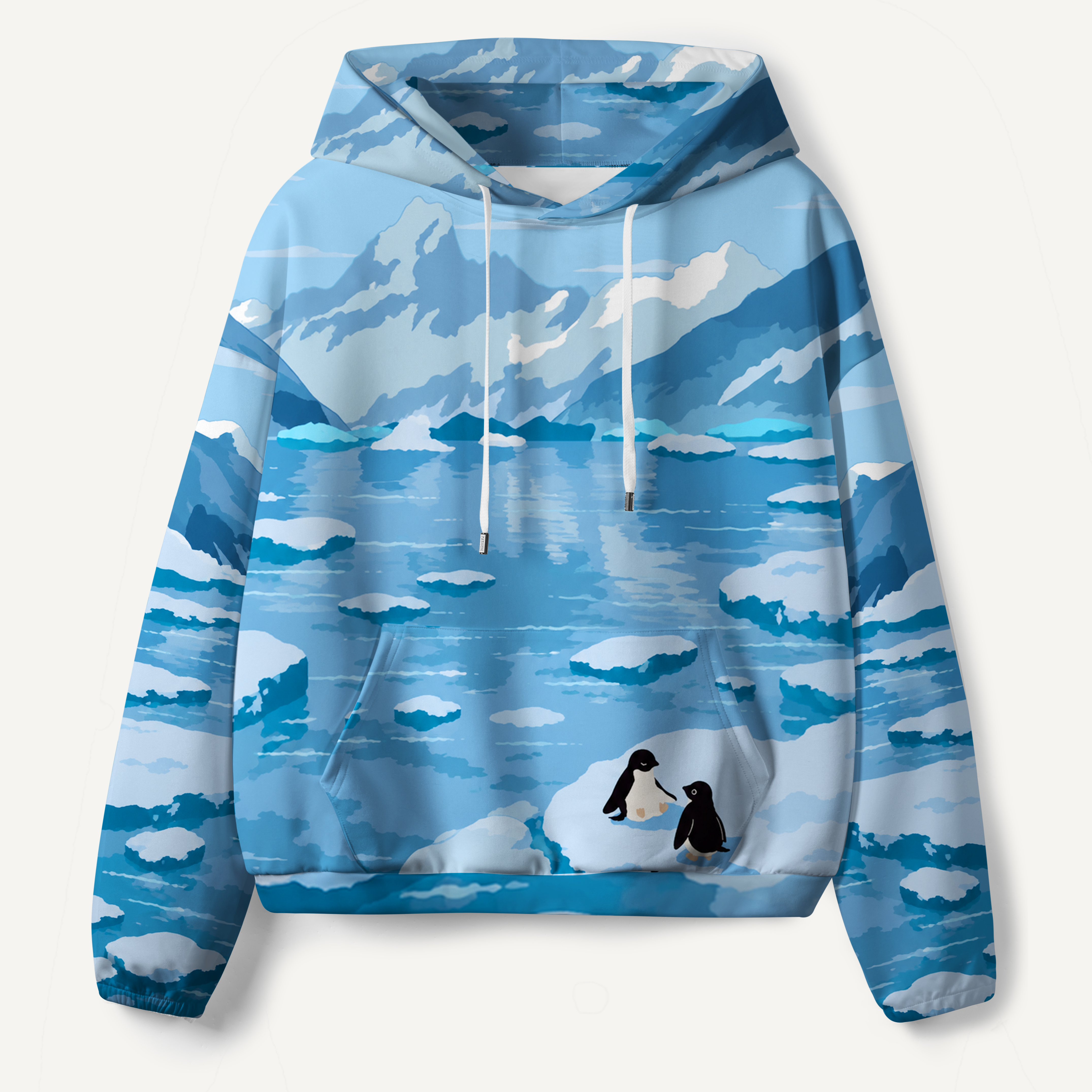 Lone Penguin Arctic Ice All-over Printed Hoodie