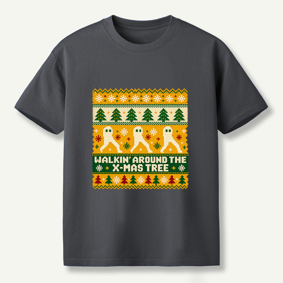 Walkin Around The Xmas Tree Ghost Christmas T-Shirt