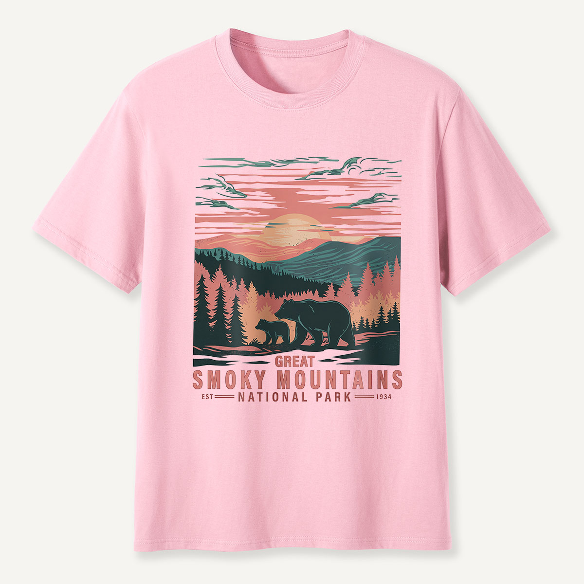 "Great Smoky Mountains National Park Bear Sunset Tee " T-Shirt