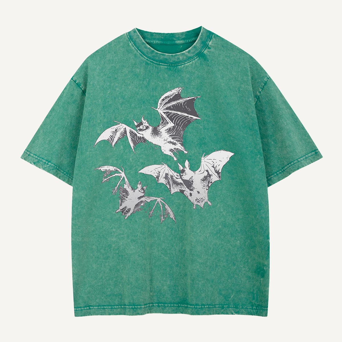 Three Bats on the Loose Washed T-Shirt