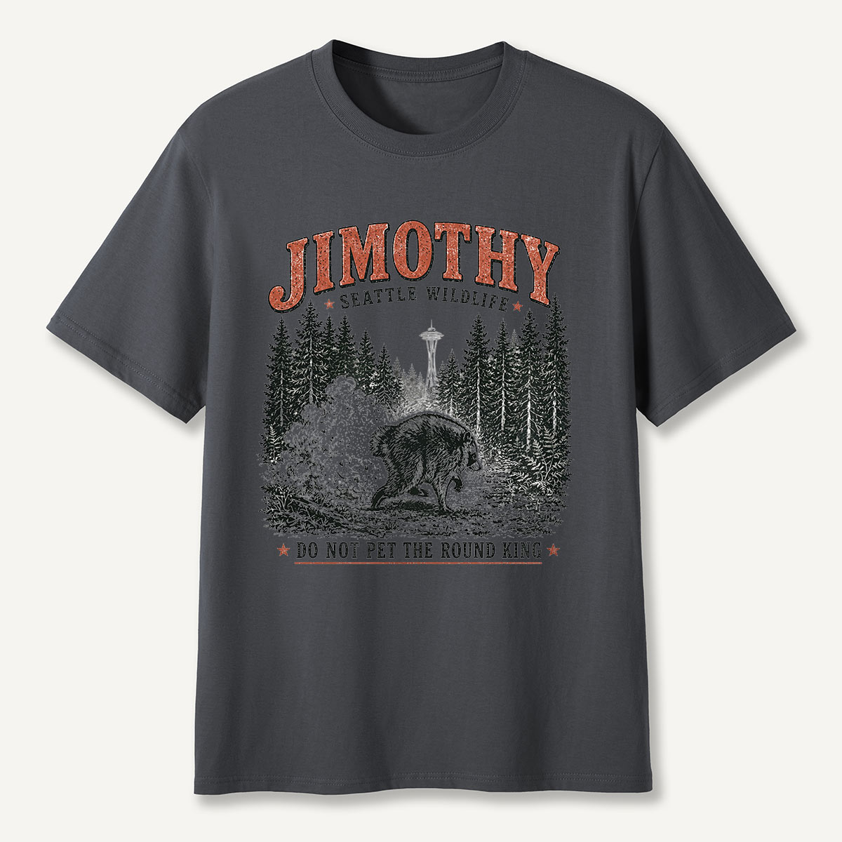 Jimothy Seattle Wildlife Round King T-Shirt