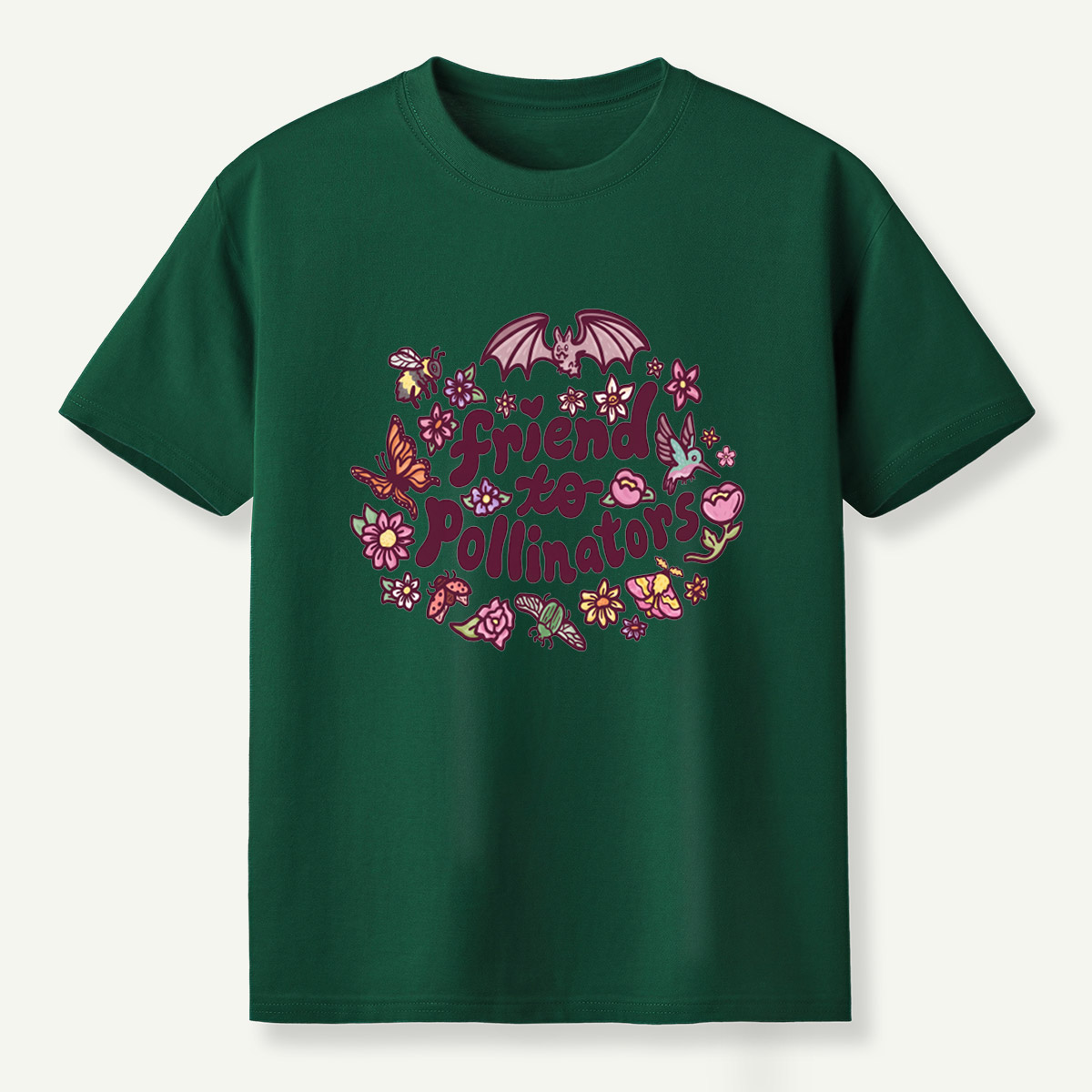 Friend To Pollinators Garden Wildlife Circle T-Shirt