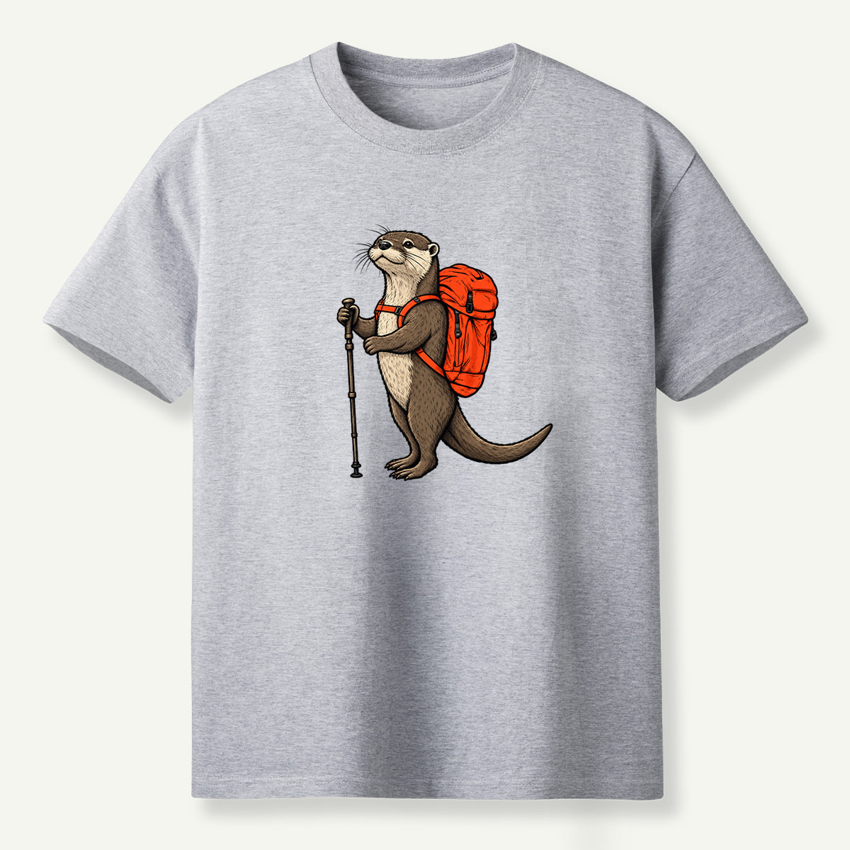Adventure Otter Hiking The Wilderness T-Shirt