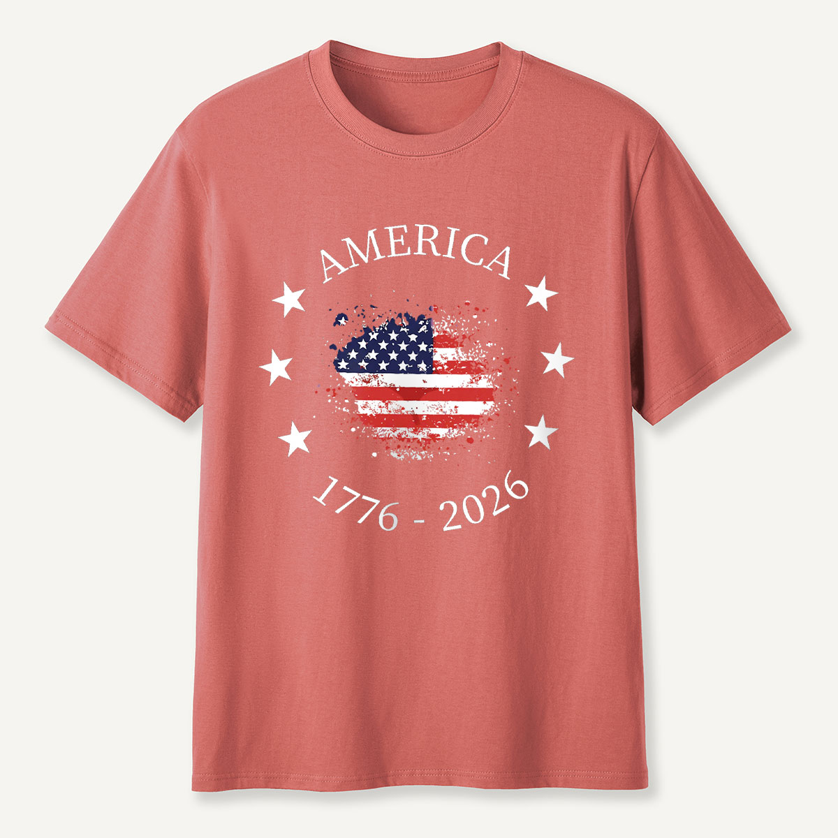 America 1776–2026 Stars Circle Flag T‑Shirt