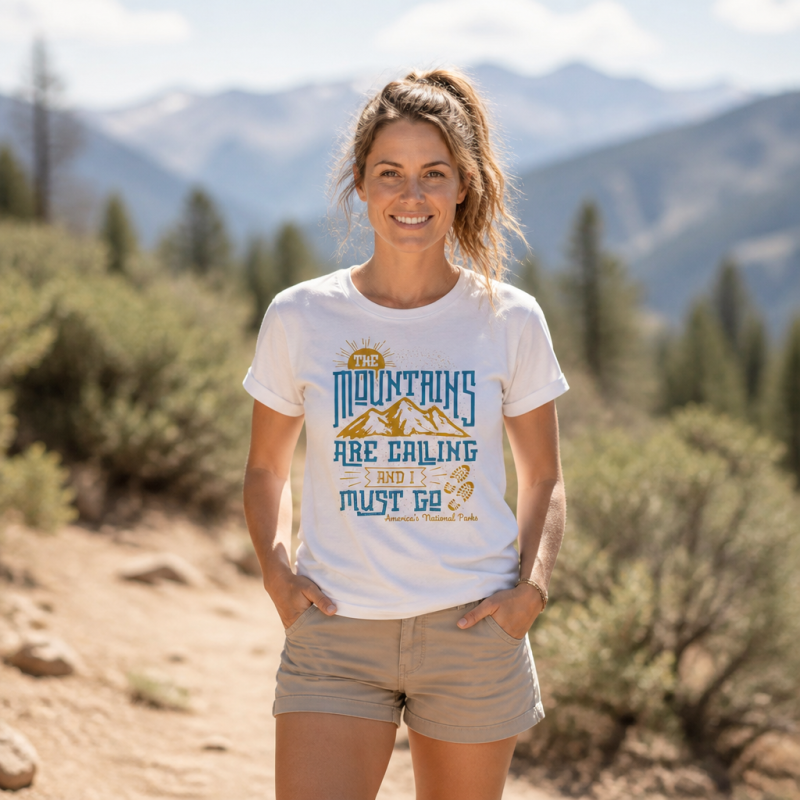 Mountains Are Calling I Must Go Quote  T-Shirt
