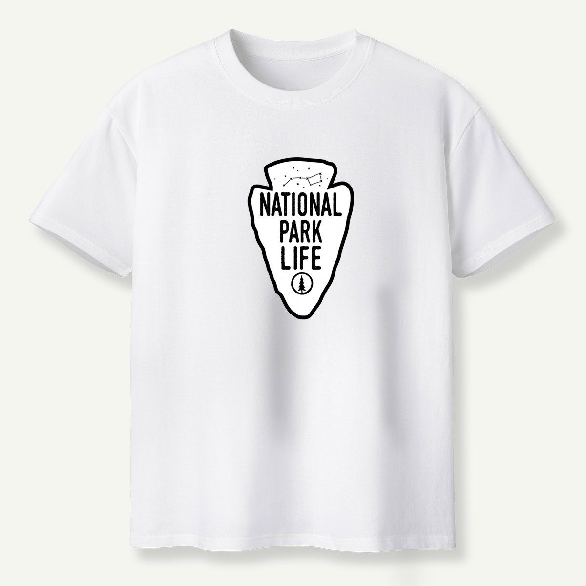 National Park Life Pine Tree Constellation Arrowhead Emblem T-Shirt