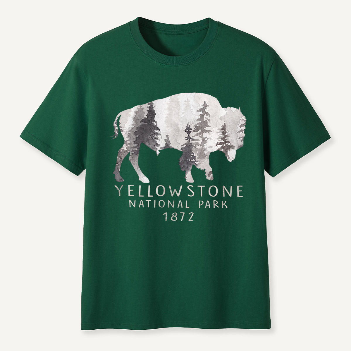 Yellowstone National Park 1872 Bison Forest T-Shirt