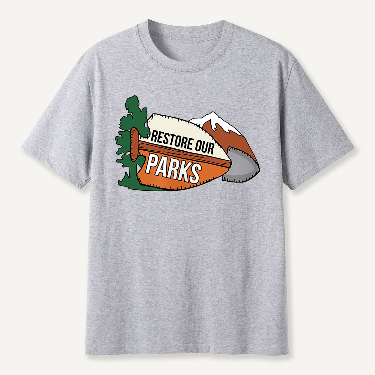 Restore Our Parks Football Badge T-Shirt