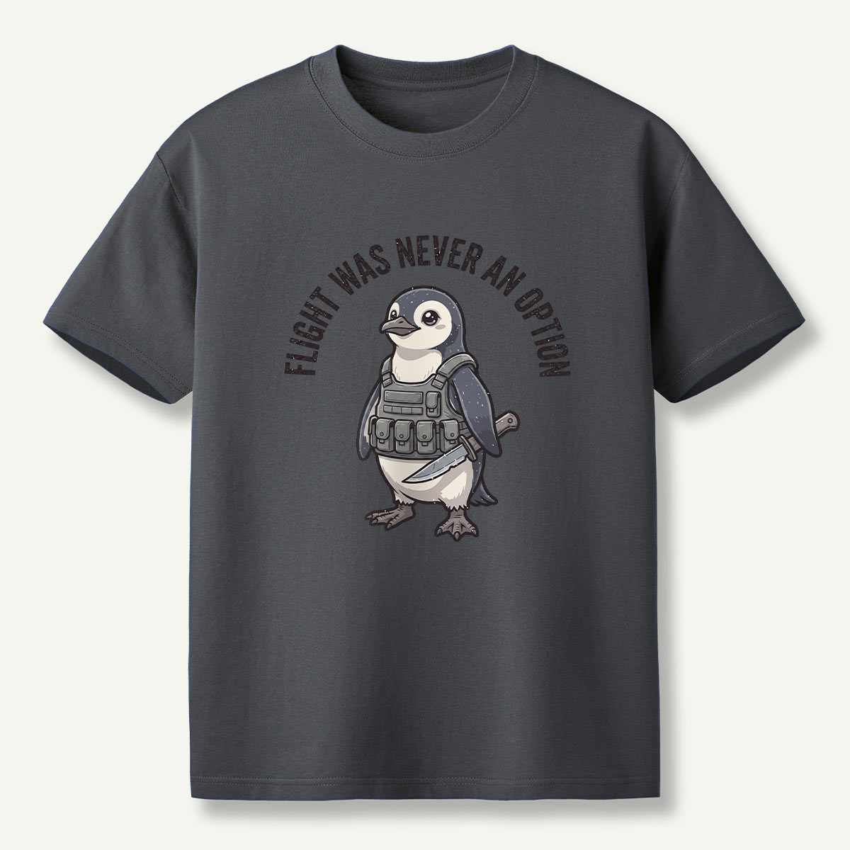 Flight Was Never An Option Belt Knife Penguin T-Shirt