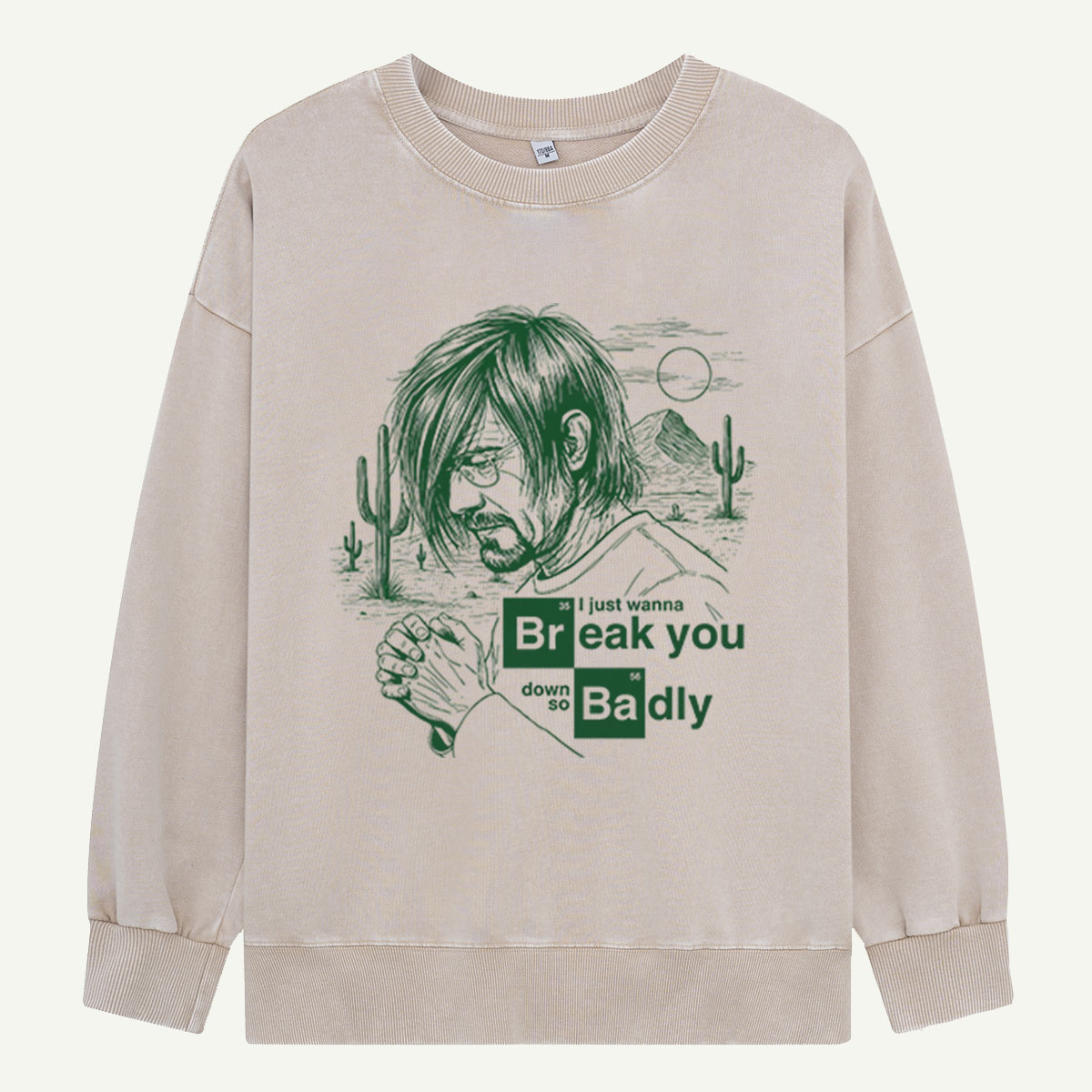 Can You Not Desert Mood Sketch Washed Sweatshirts