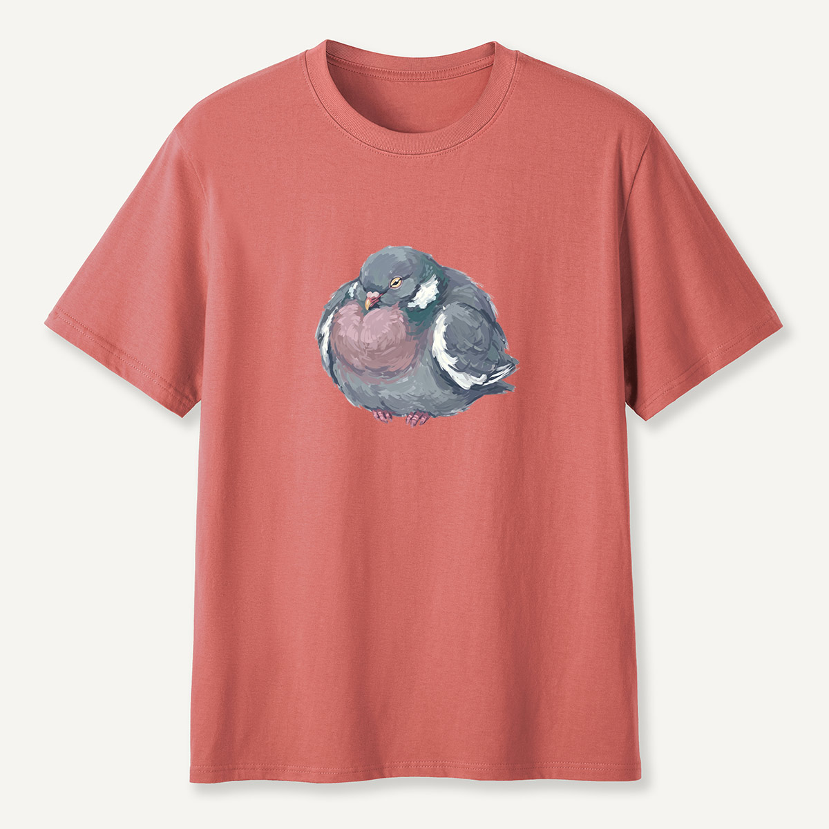 Cozy Pigeon Hand Drawn Bird T-Shirt