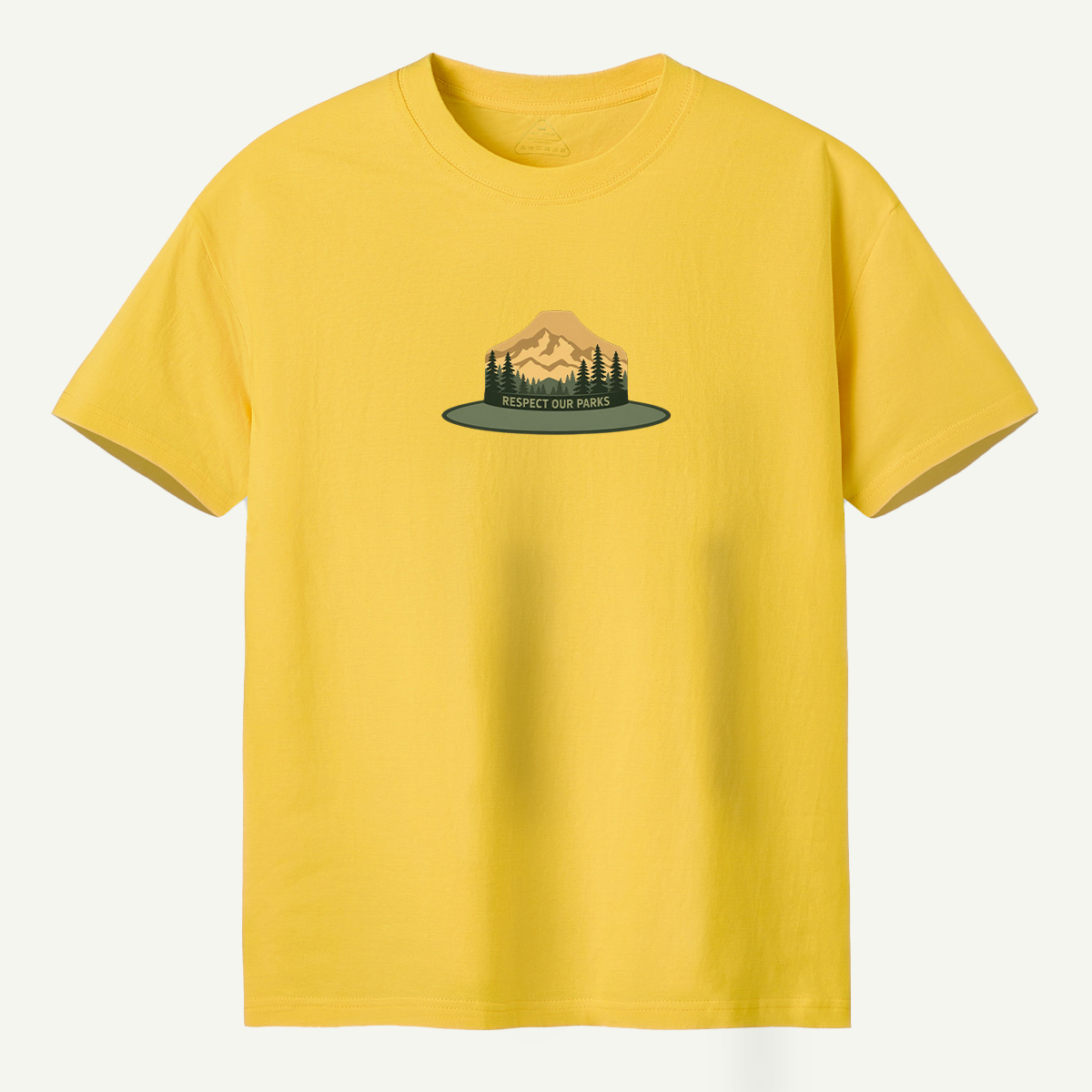 Respect Our Parks Mountain Forest Ranger Hat Badge T-Shirt
