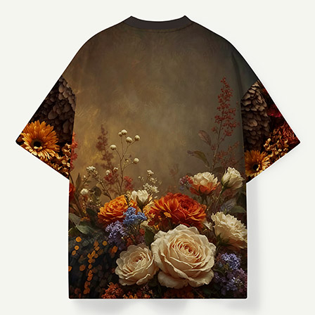 Floral Crown Owl Dark Garden Portrait Premium Pure Cotton Tee