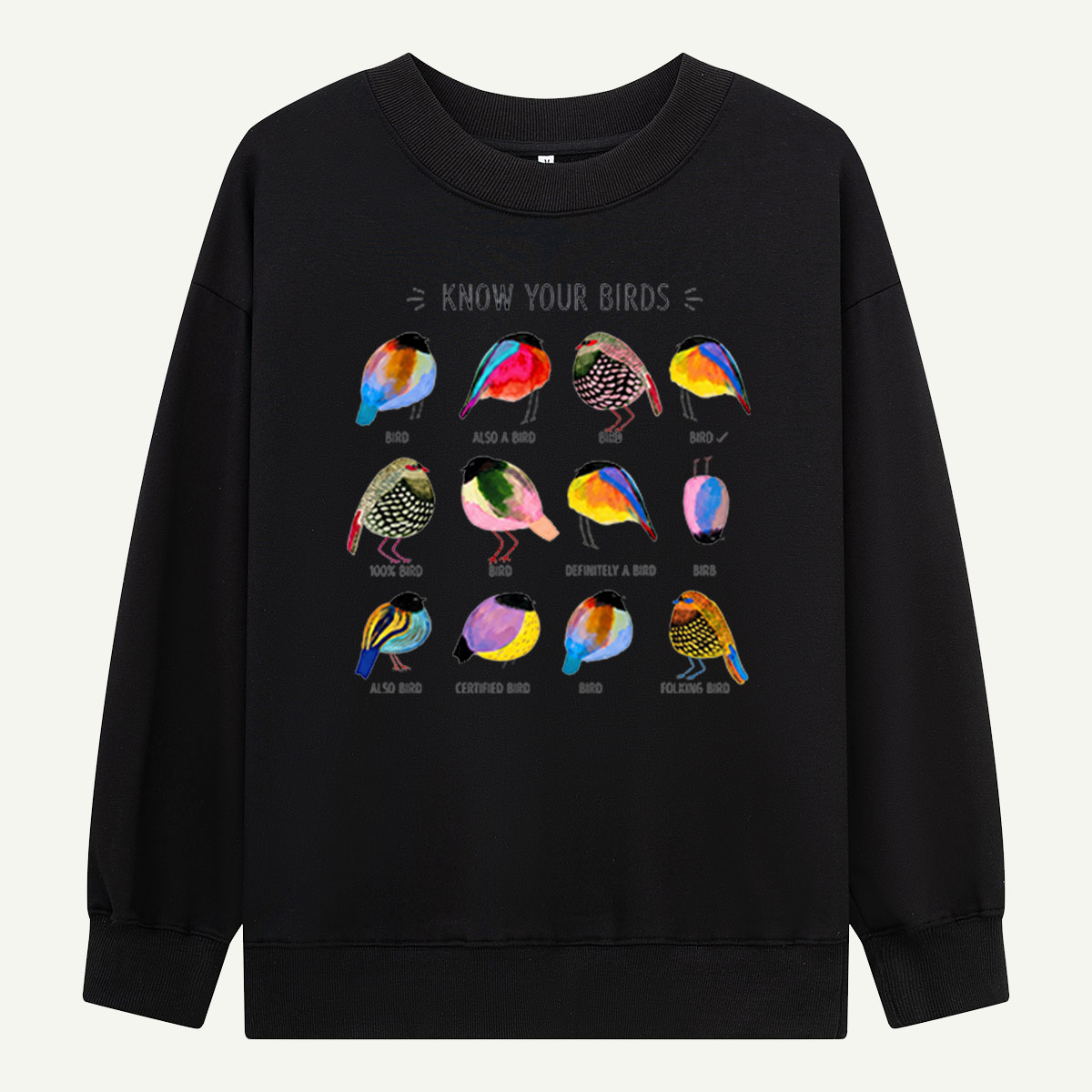 Colorful Bird Guide Sweatshirts