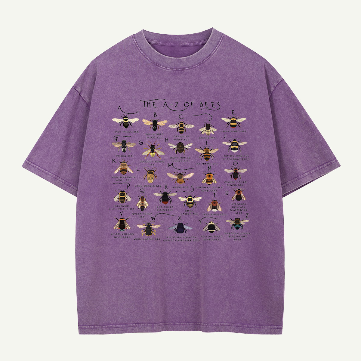 The Bee Alphabet Washed T-Shirt