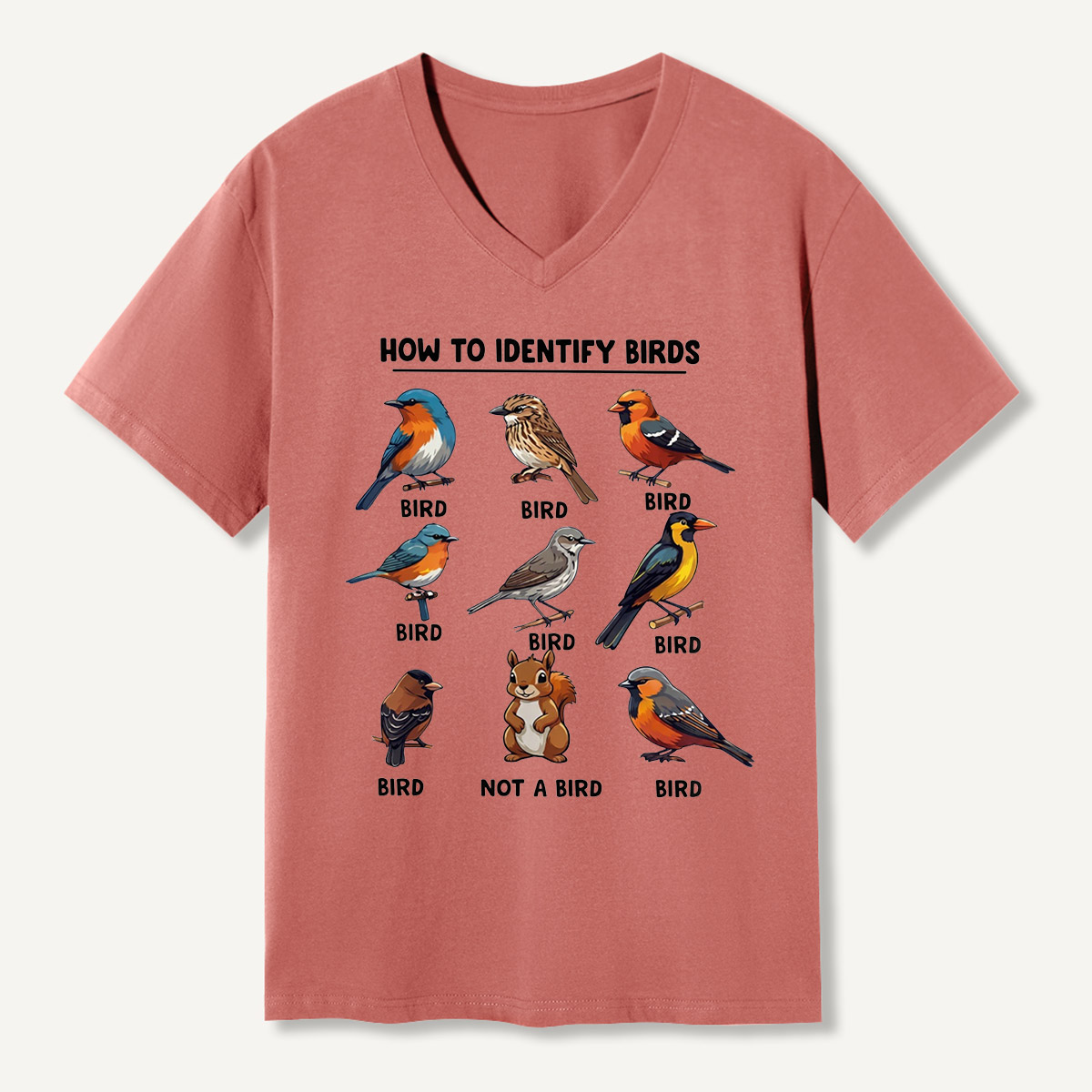Funny Bird How to Identify Birds V-neck T-Shirt