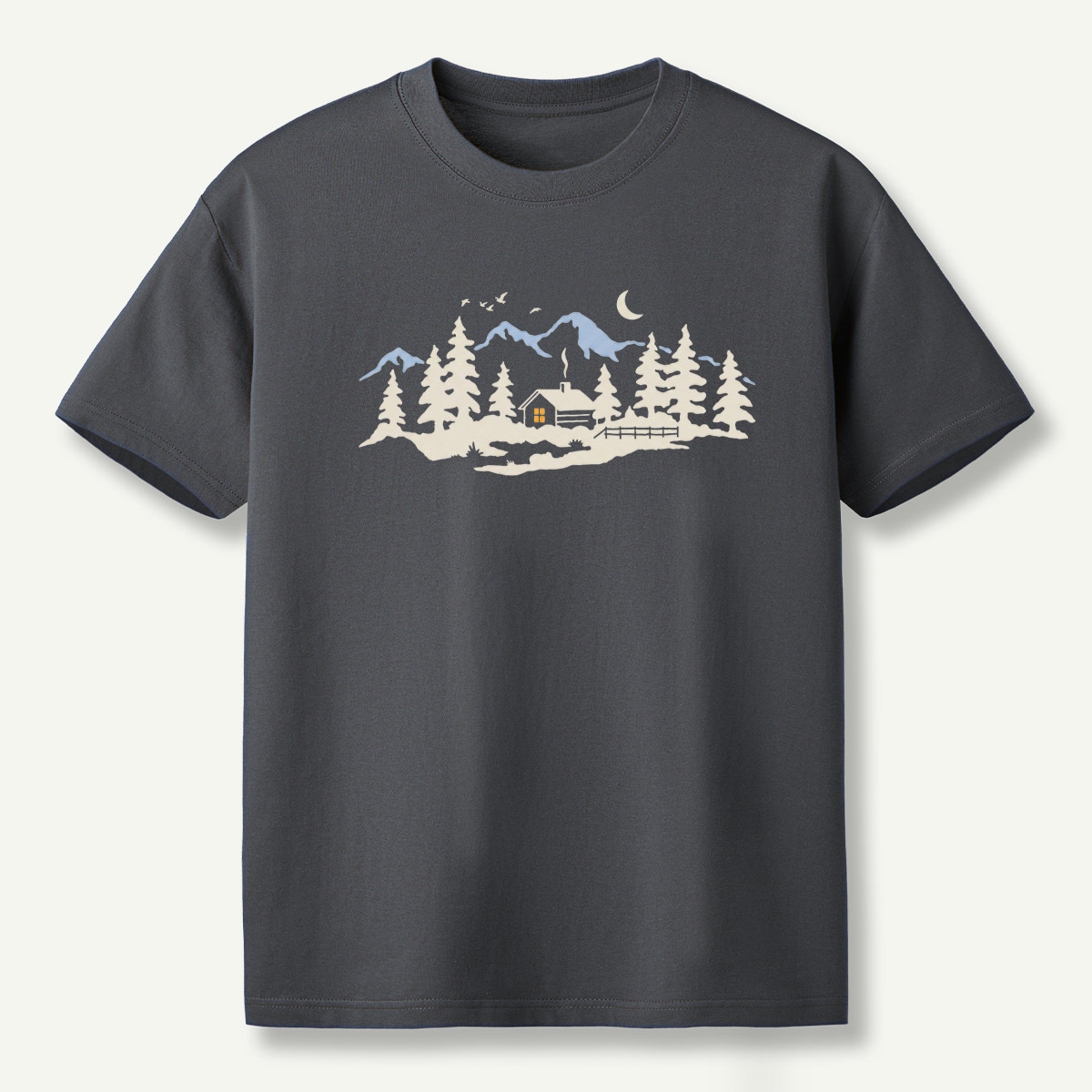 Moonlit Pine Forest Wilderness T-Shirt