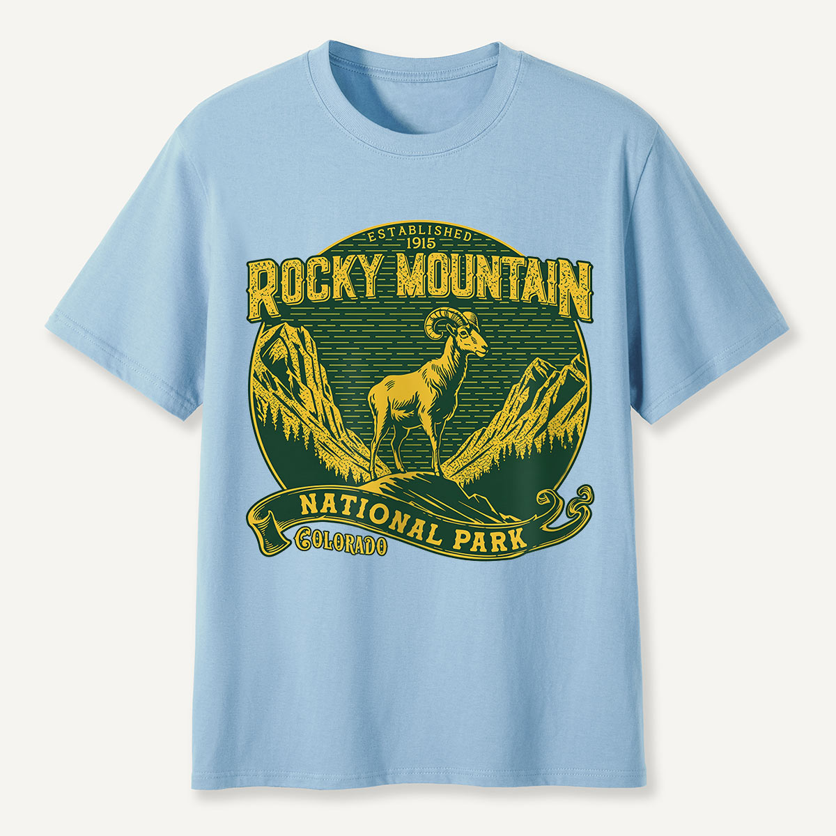 Rocky Mountain National Park Ram Badge T-Shirt